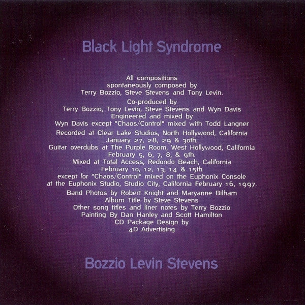 Bozzio Levin Stevens -Black Light Syndrome
