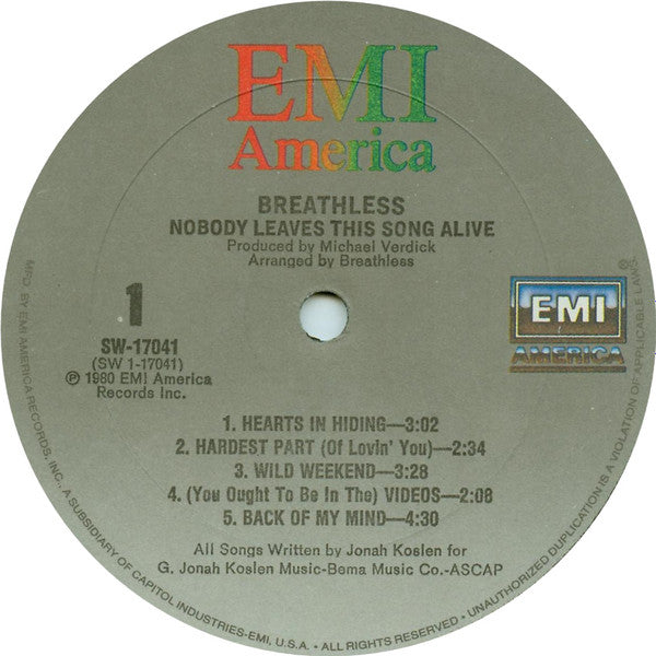 Breathless (3) -Nobody Leaves This Song Alive