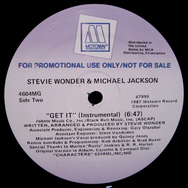 Stevie Wonder &amp; Michael Jackson - Get It