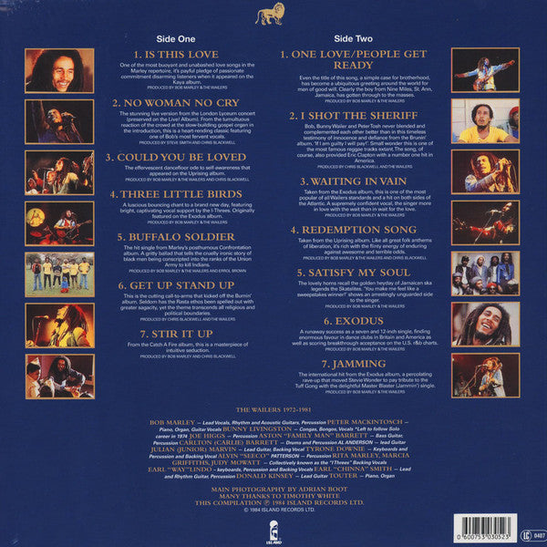 Bob Marley & The Wailers -Legend - The Best Of Bob Marley And The Wailers