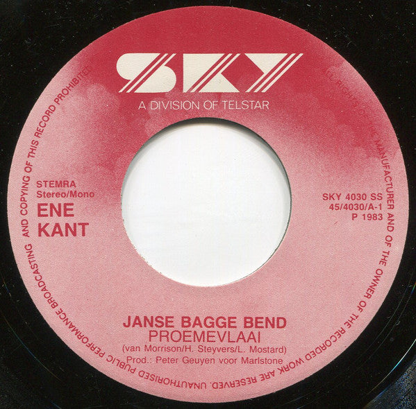 Janse Bagge Bend -Proemevlaai