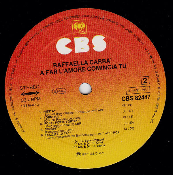 Raffaella Carrà -A Far L'Amore Comincia Tu