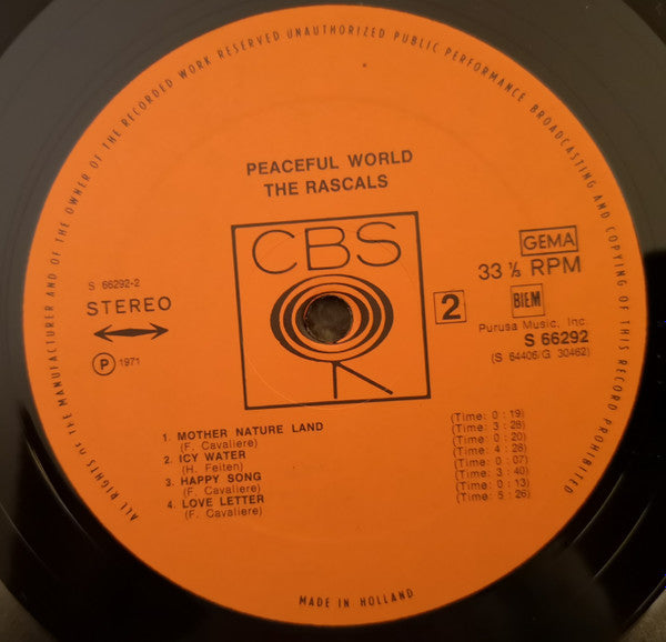 The Rascals -Peaceful World