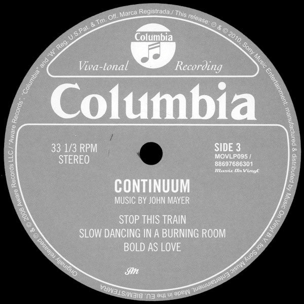 John Mayer -Continuum