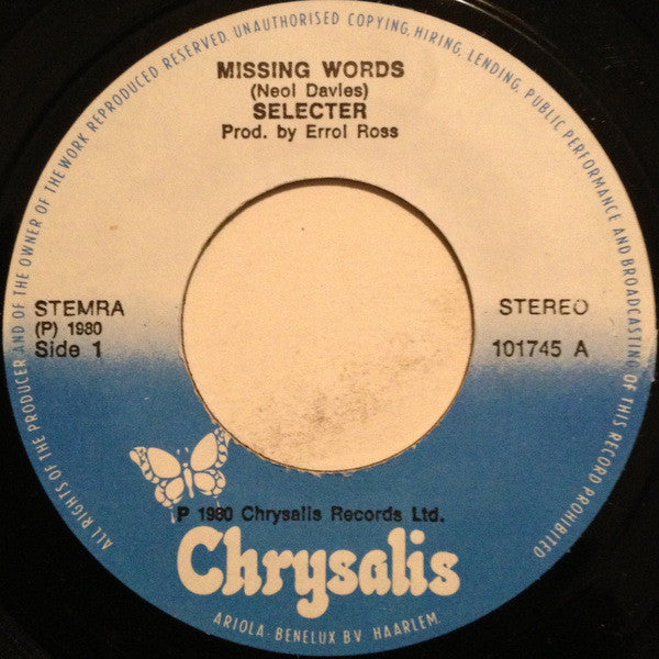 The Selecter -Missing Words