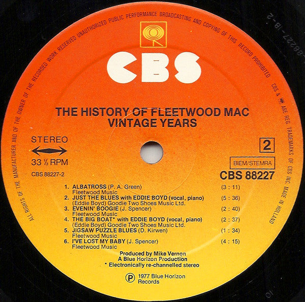 Fleetwood Mac - The History Of Fleetwood Mac - Vintage Years