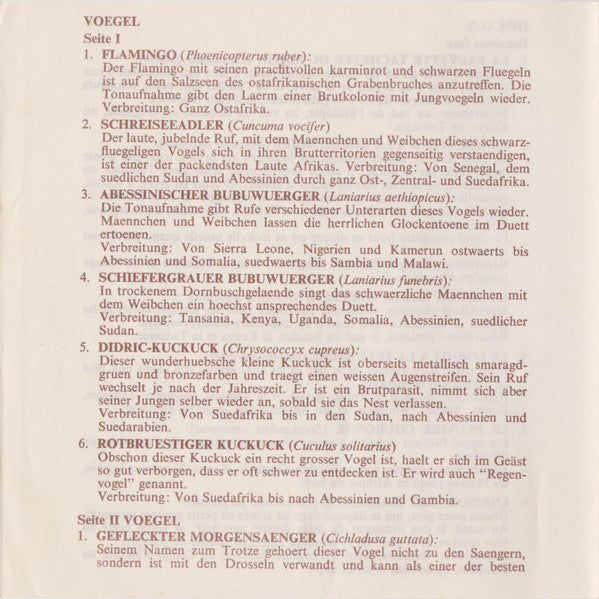 Unknown Artist -Heartbeat Of Africa - Series 2: Birdsong Of Africa