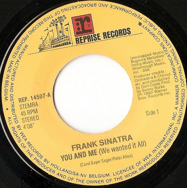 Frank Sinatra -You And Me (We Wanted It All)