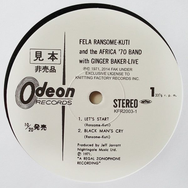 Fela Ransome-Kuti* And The Africa 70* With Ginger Baker -Live!