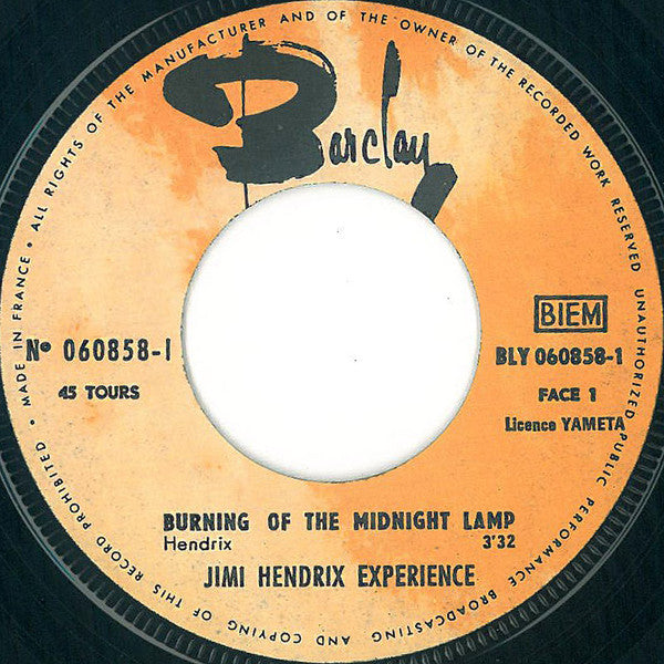 Jimi Hendrix Experience* -Burning Of The Midnight Lamp