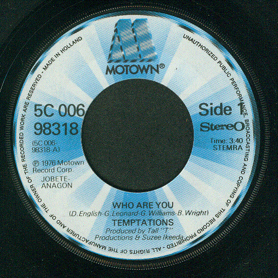 The Temptations -Who Are You