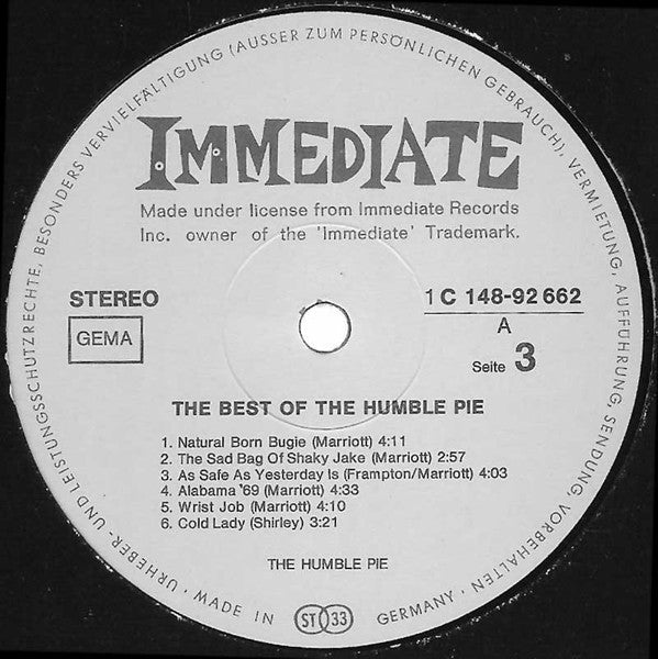 Various -The Best Of The Nice, The Small Faces, Humble Pie, Eric Clapton And John Mayall