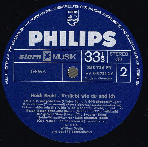 Heidi Brühl -Verliebt Wie Du Und Ich
