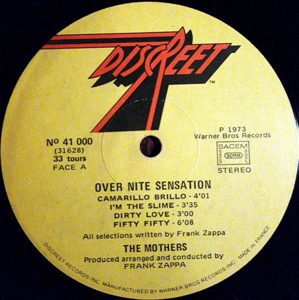 Frank Zappa And The Mothers -Over-nite Sensation