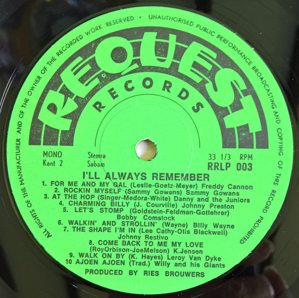 Various - 20 Great Oldies -  I'll Always Remember Volume 3