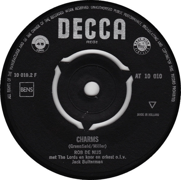 Rob de Nijs Met Begeleiding Van The Lords (2) -How Do You Do It / Charms