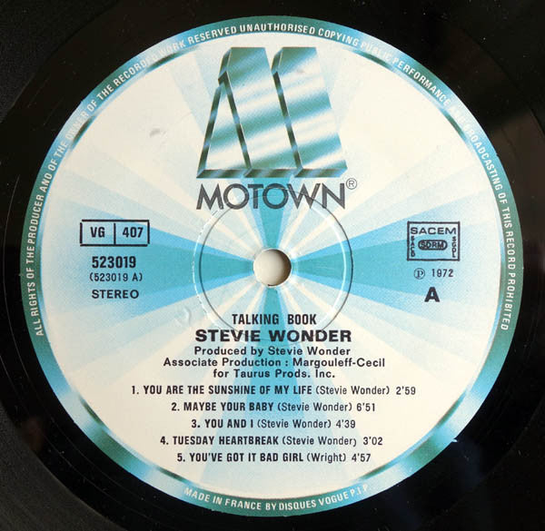 Stevie Wonder -Talking Book