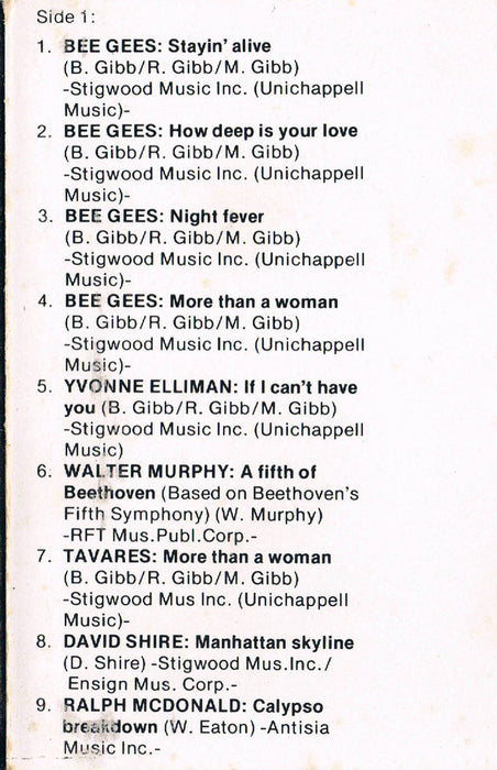 Various -Saturday Night Fever (The Original Movie Sound Track)