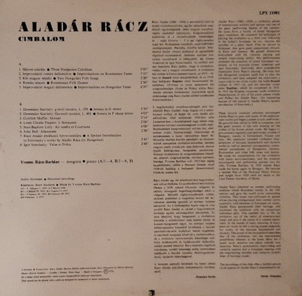 Aladár Rácz* -Folk & Classic