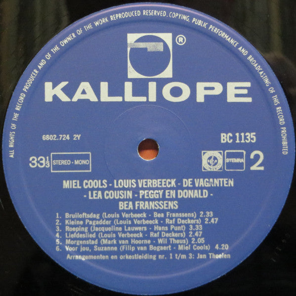 Miel Cools, Lea Cousin, Louis Verbeeck, Alma Celis, Peggy En Donald, De Vaganten & Bea Franssens -No Title