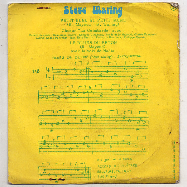 Steve Waring -Petit Bleu Et Petit Jaune / Le Blues Du Béton
