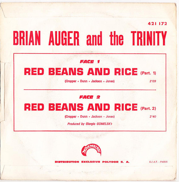 Brian Auger And The Trinity* -Red Beans And Rice