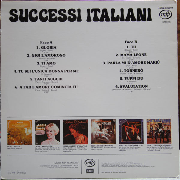 Francesco Boni Grupo E Cantanti -Successi Italiani