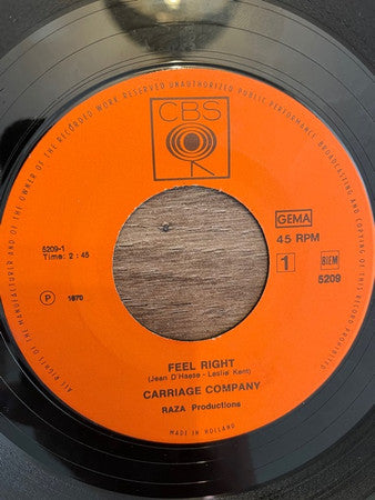 Carriage Company -Feel Right / In Your Room