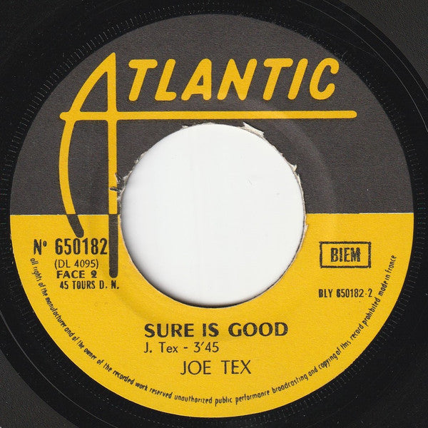 Joe Tex -(When Johnny Comes Marching Home Again) I Can't See You No More / Sure Is Good