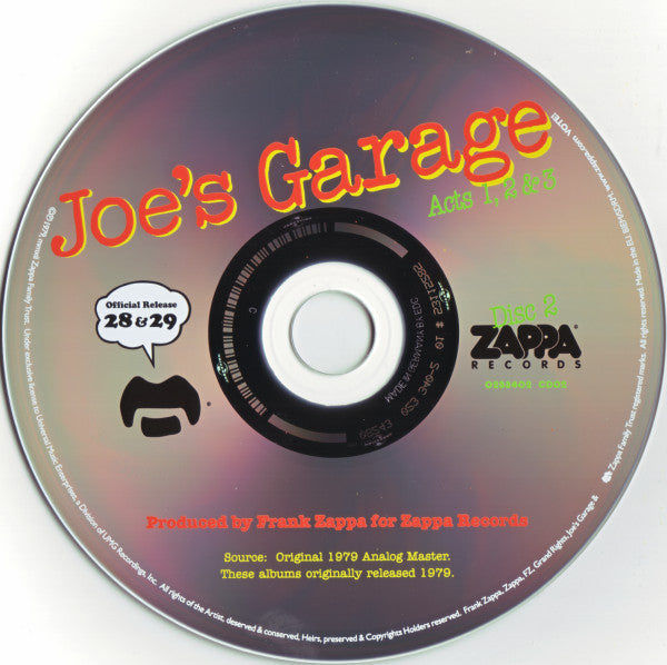 Zappa* -Joe's Garage Acts 1, 2 & 3