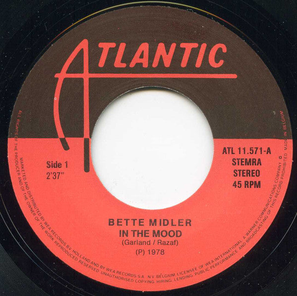 Bette Midler - In The Mood / Boogie Woogie Buggle Boy