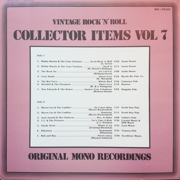Various -Vintage Rock 'N' Roll Collector Items Vol. 7