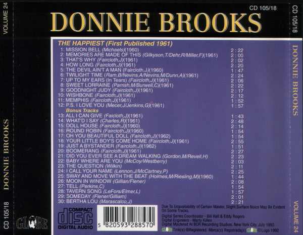 Donnie Brooks -The Happiest...