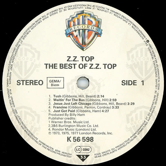 ZZ Top -The Best Of ZZ Top