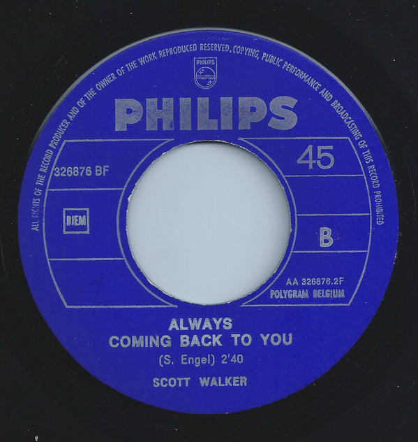 Scott Walker -Joanna / Always Coming Back To You