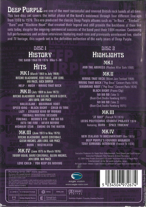 Deep Purple -History, Hits & Highlights '68 - '76