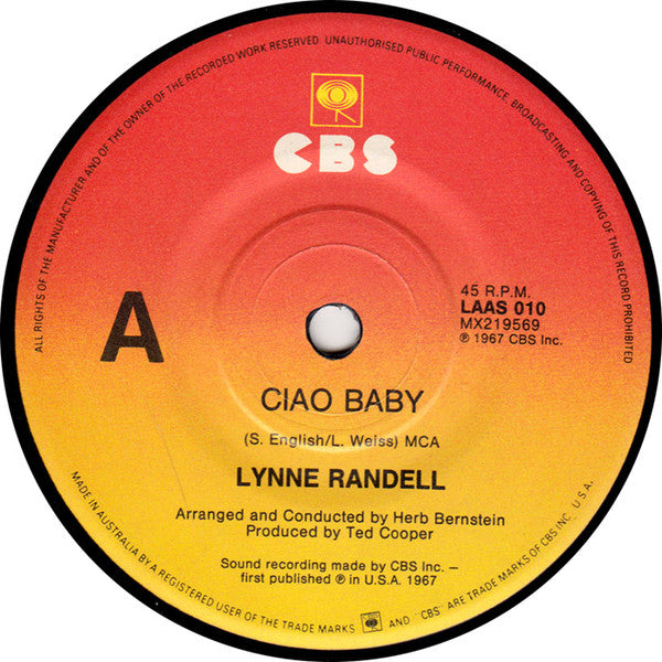 Lynne Randell / The Delltones - Ciao Baby / You're The Limit