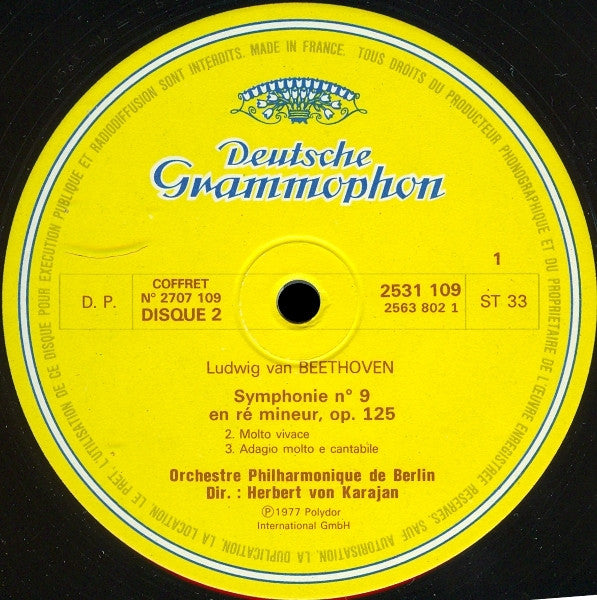Ludwig van Beethoven / Herbert von Karajan, Orchestre Philharmonique De Berlin* - Symphonie No. 8 En Fa Majeur, Op. 93 - Symphonie No. 9 En Ré Mineur, Op. 125