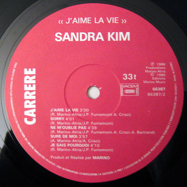 Sandra Kim -J'aime La Vie