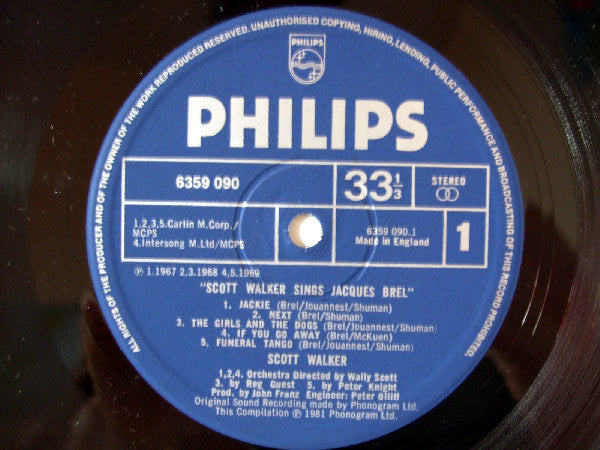 Scott Walker -Scott Walker Sings Jacques Brel