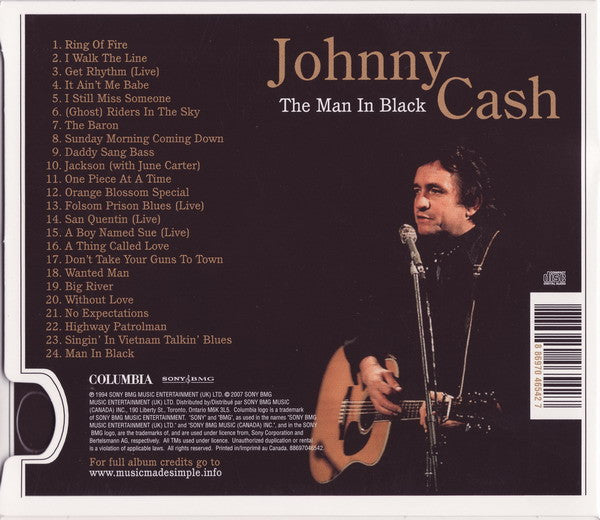Johnny Cash -The Man In Black: The Definitive Collection