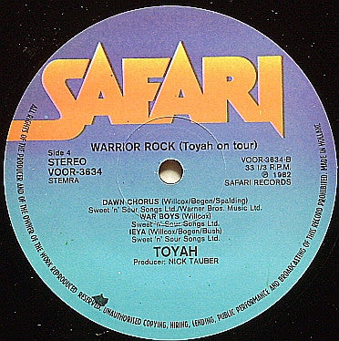 Toyah (3) -Warrior Rock (Toyah On Tour)