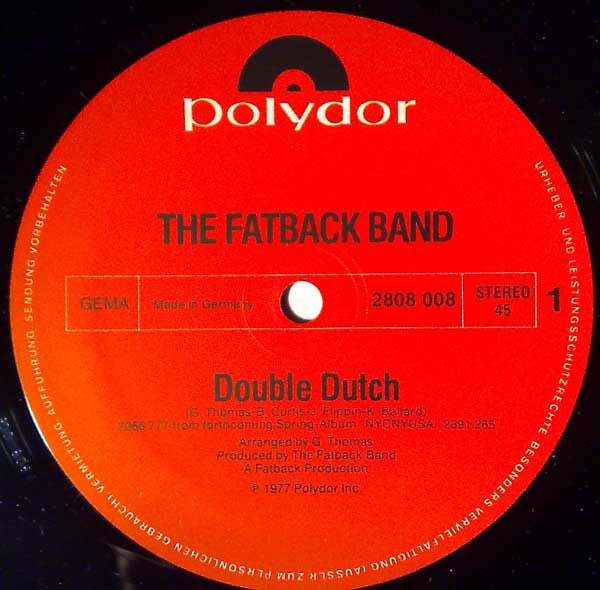 The Fatback Band -Double Dutch / Spank The Baby