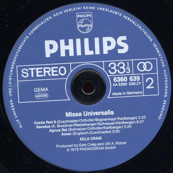 Eela Craig -Missa Universalis