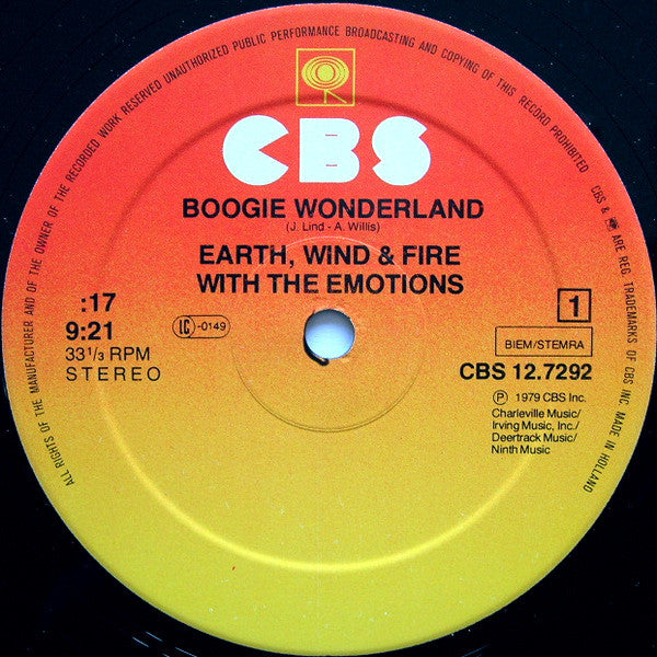 Earth Wind & Fire* With The Emotions -Boogie Wonderland
