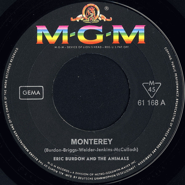 Eric Burdon And The Animals* -Monterey / Ain't That So