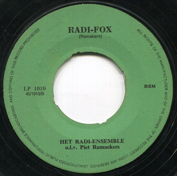 Het Radi-Ensemble -Sonja Addio! / Radi-Fox
