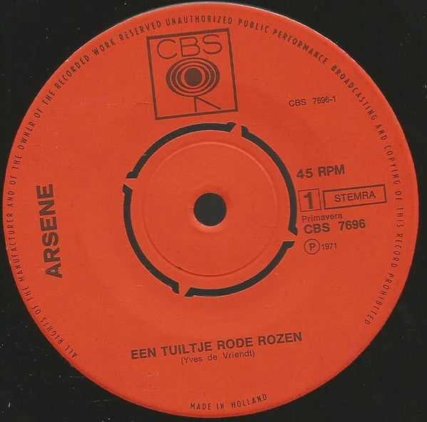 Arsene -Een Tuiltje Rode Rozen / Mijn Persoonlijkheid