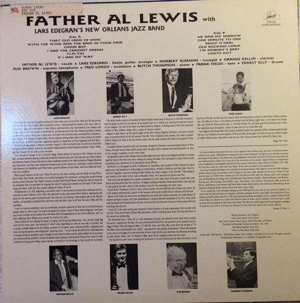 Father Al Lewis* With Lars Edegran's New Orleans Jazz Band -Father Al Lewis