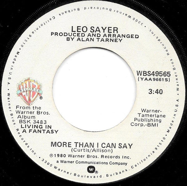 Leo Sayer -More Than I Can Say